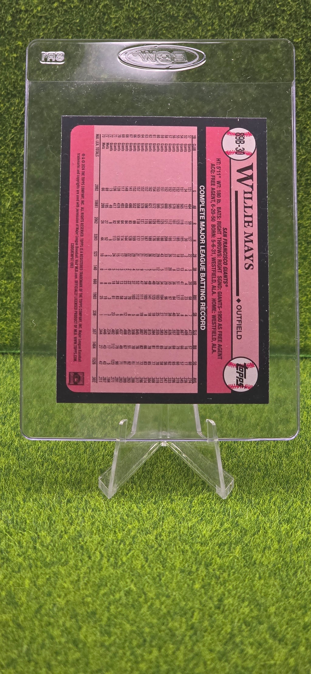 2024 Topps Series 1 - 1989 style Willie Mays #89B-30