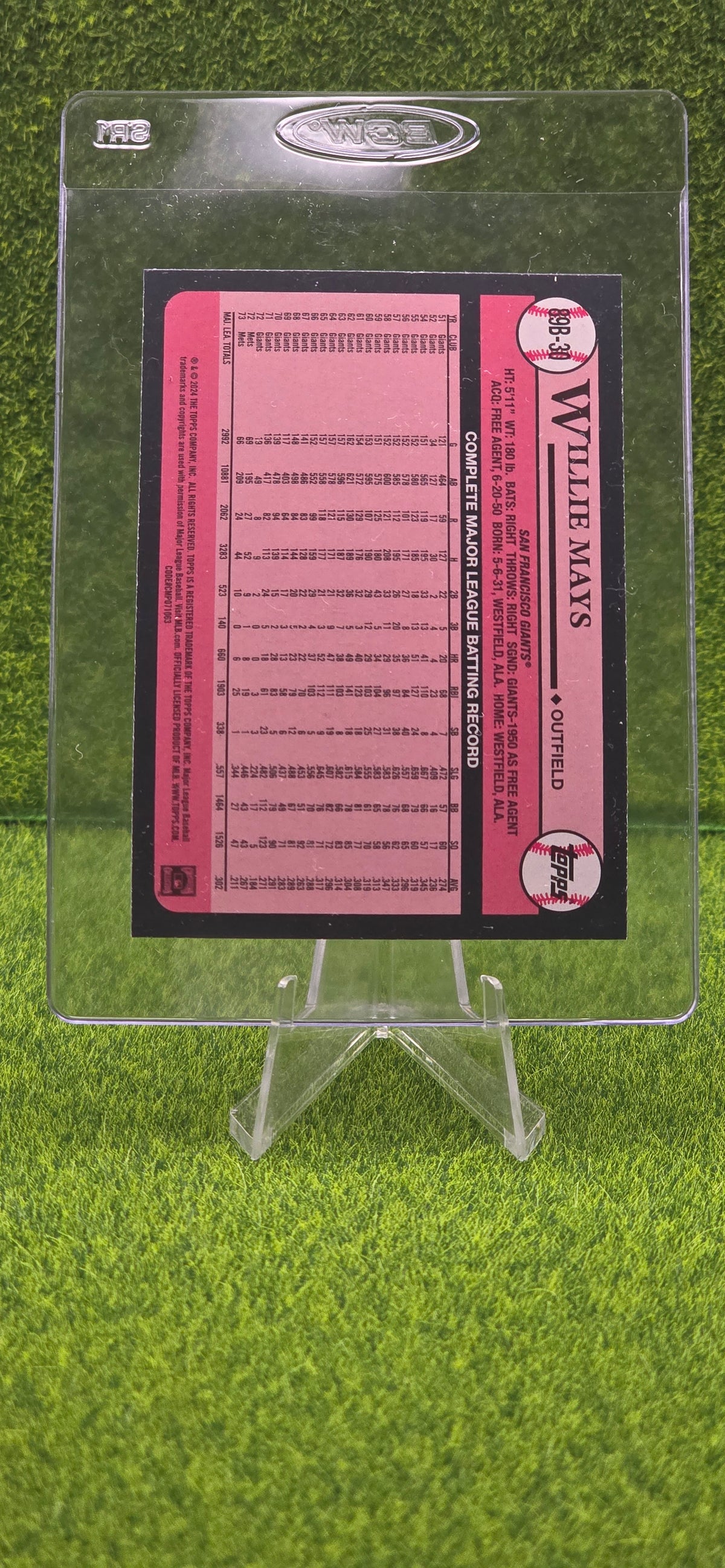 2024 Topps Series 1 - 1989 style Willie Mays #89B-30
