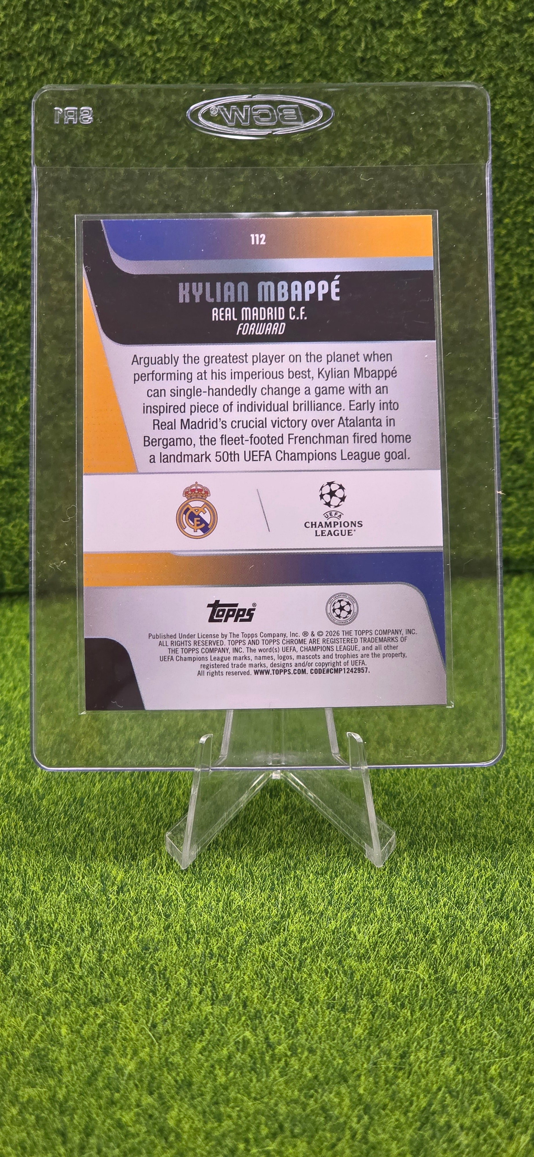 2025-26 Topps Chrome UEFA Club Competitions X-Fractor - Kylian Mbappe #112
