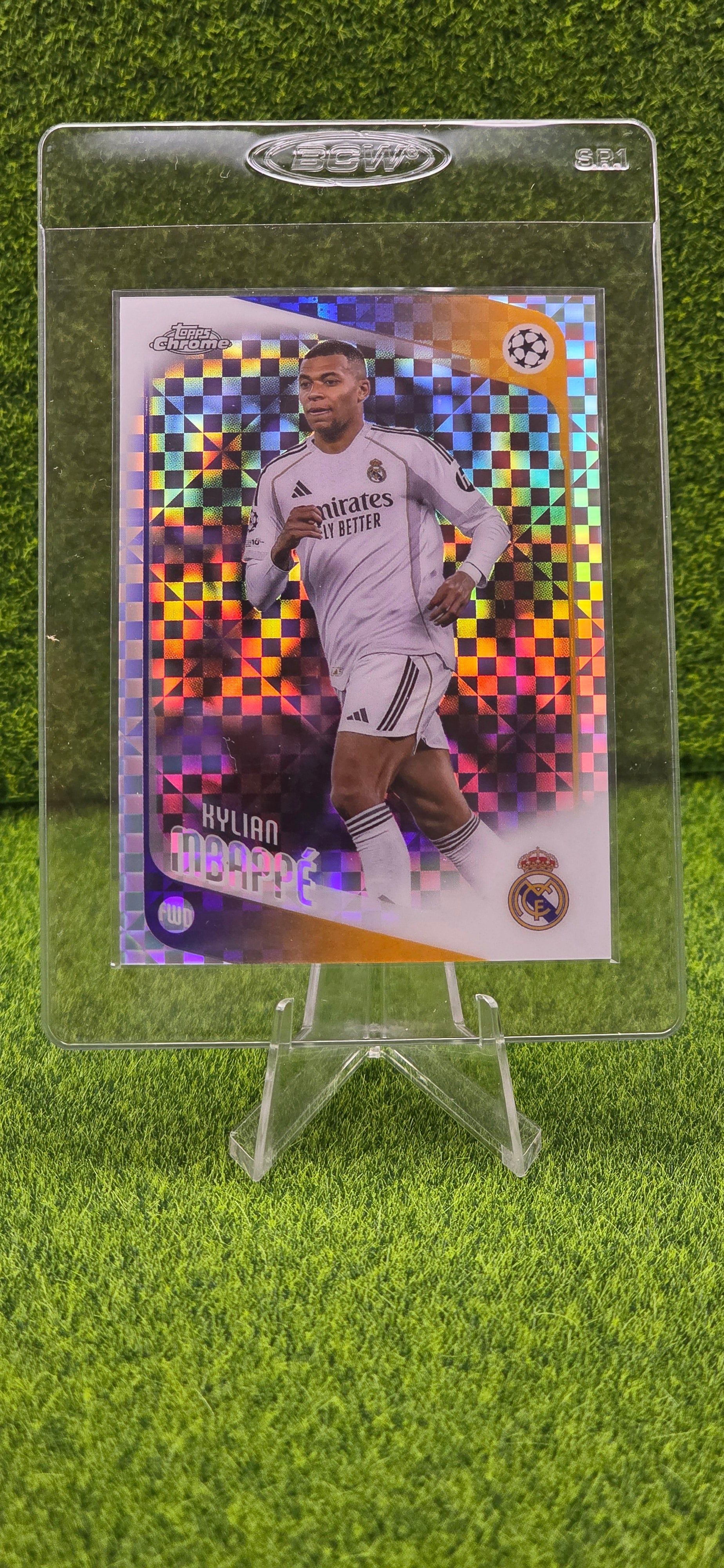 2025-26 Topps Chrome UEFA Club Competitions X-Fractor - Kylian Mbappe #112