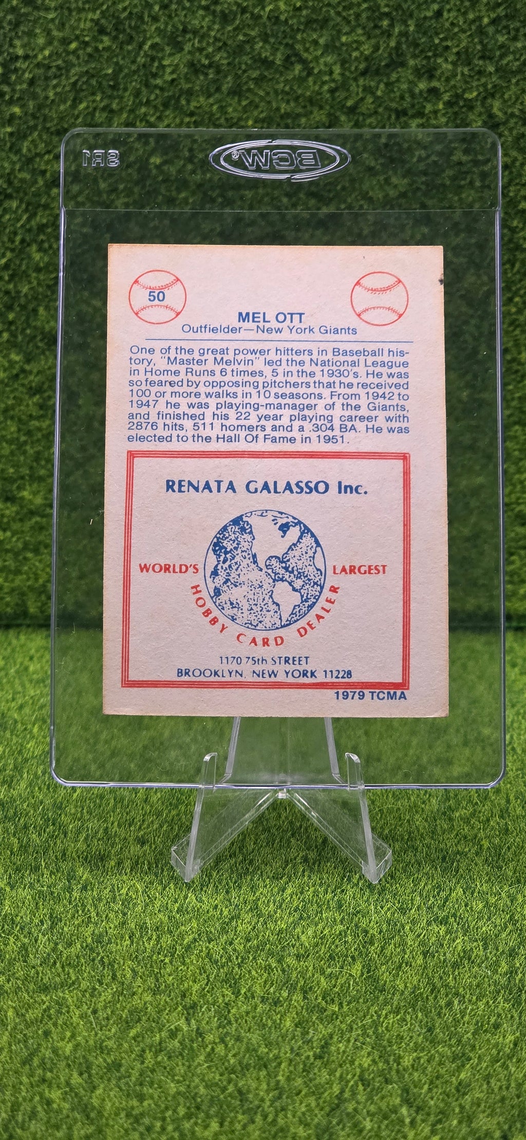 1979 TCMA Renata Galasso Series 2 - Mel Ott #50