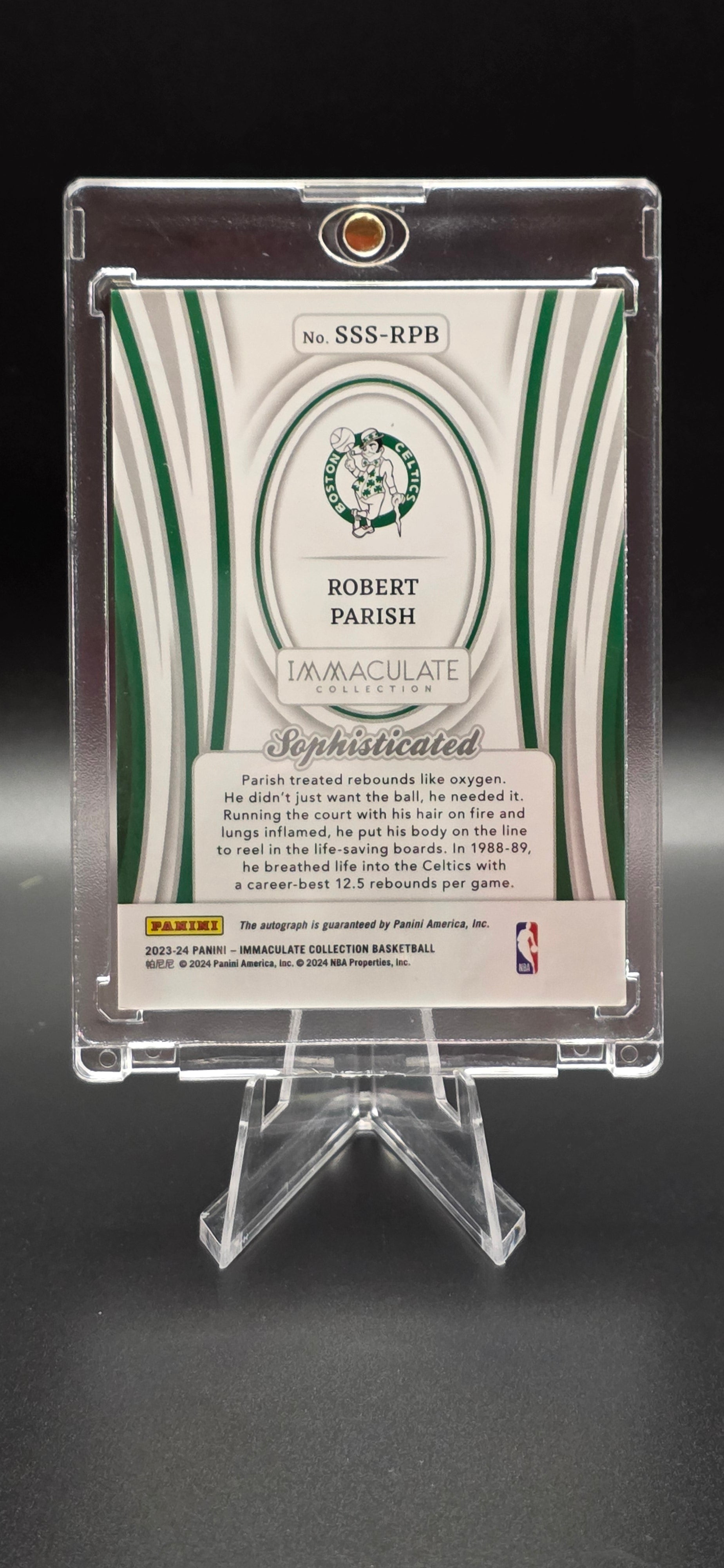 2023-24 Panini Immaculate Collection - Sophisticated Signatures Robert Parish #SSS-RPB Autograph (30 of 99)