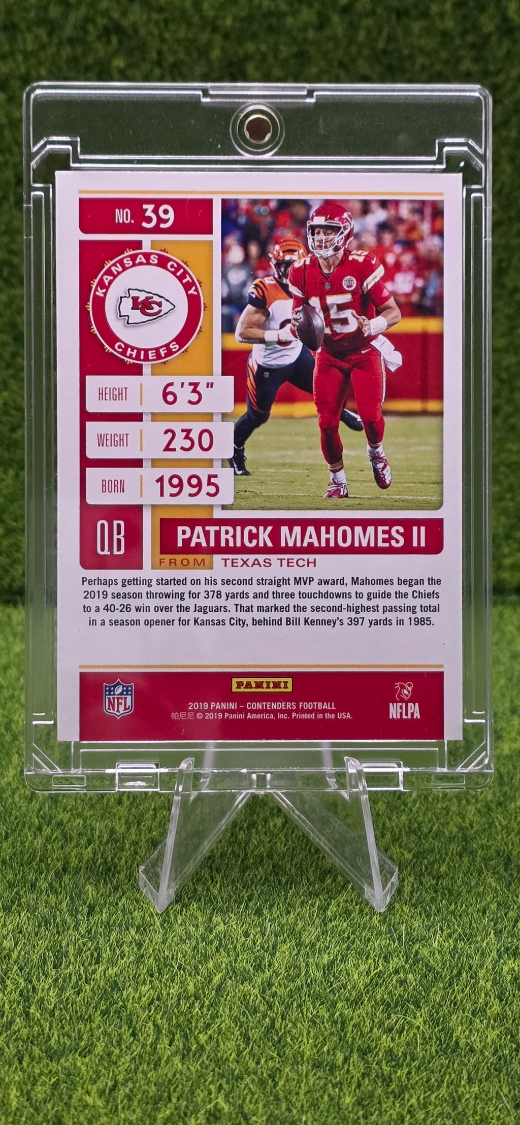 2019 Panini Contenders - Season Ticket Patrick Mahomes #39
