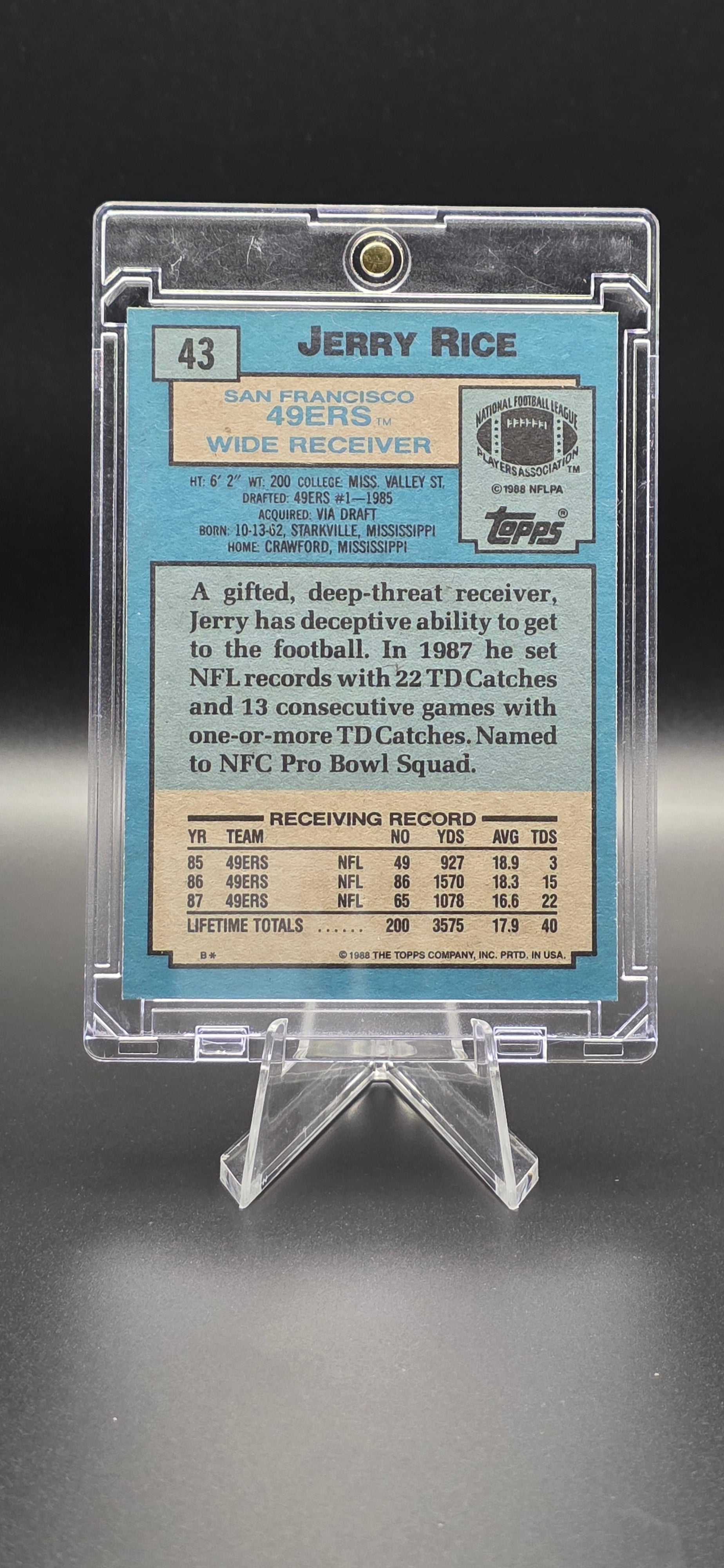 1988 Topps Jerry Rice #43