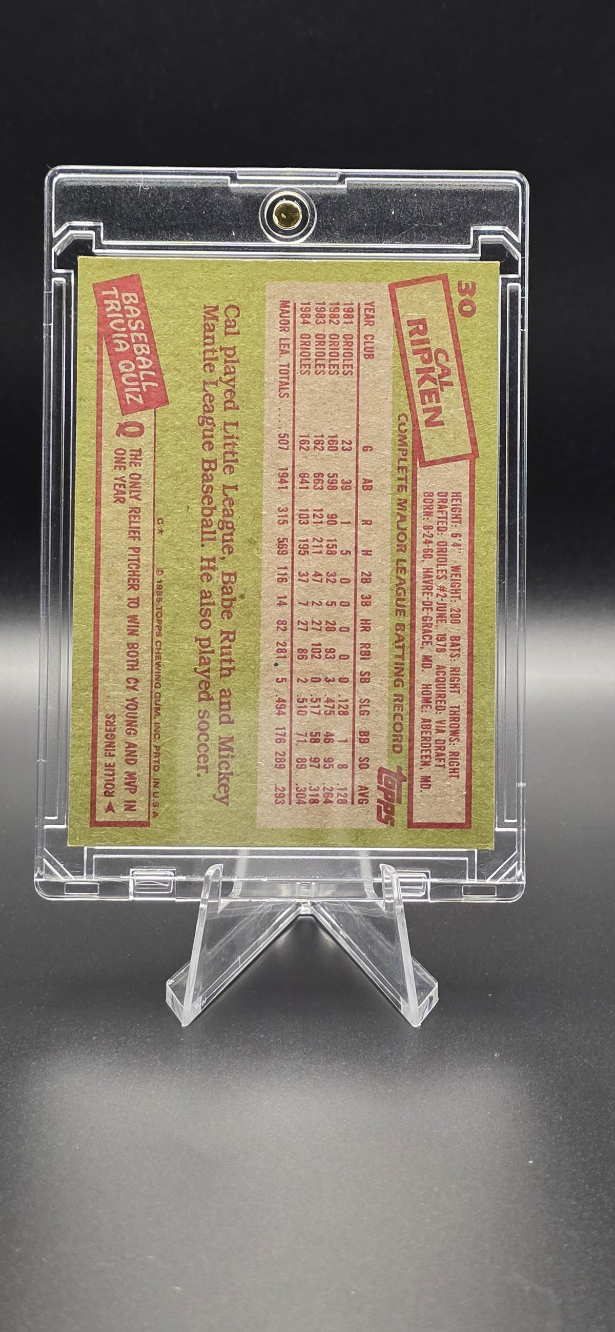 1985 Topps Cal Ripken Jr. #30