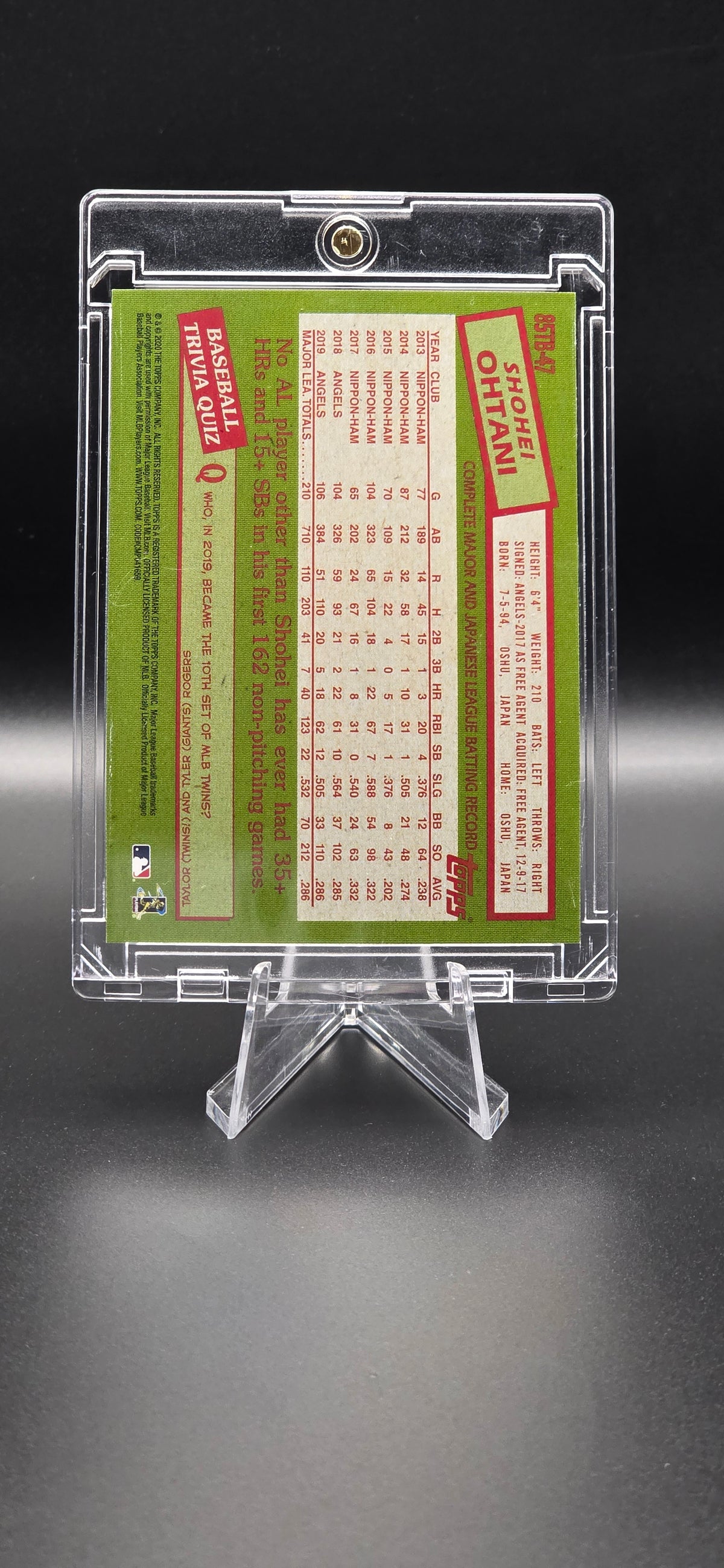 2020 Topps - 35th Anniversary Update Series Shohei Ohtani #85TB-47