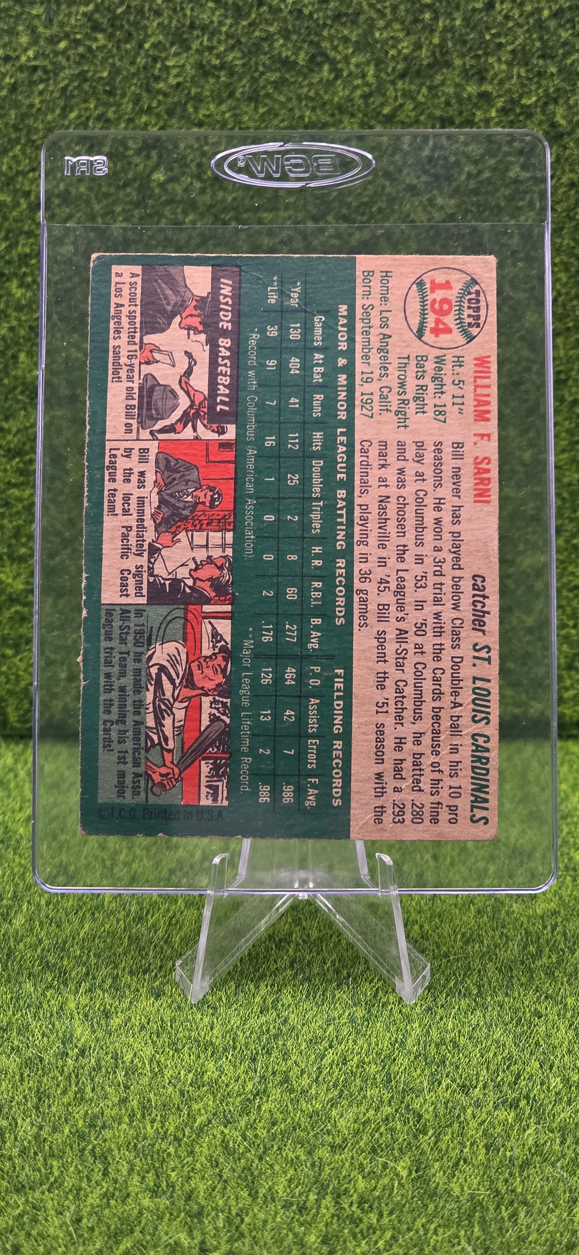 1954 Topps - Bill Sarni #194 (RC)