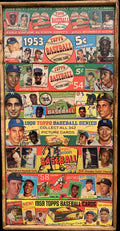 1952-1959 Baseball Card Advertising Wood Sign - Antique Style Art Dimensions: 12" x 24" x 1.5"