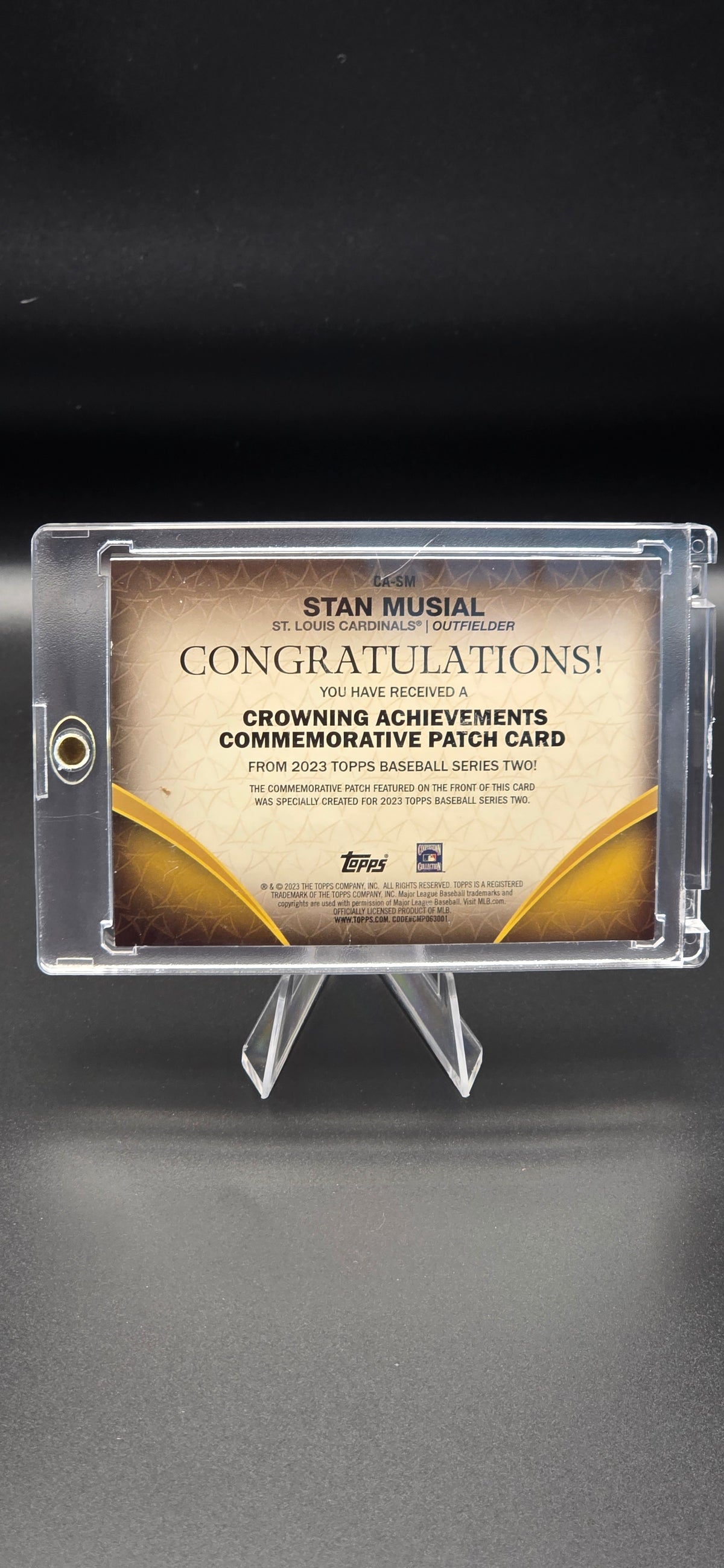 2023 Topps Stan Musial Commemorative Patch #CA-SM