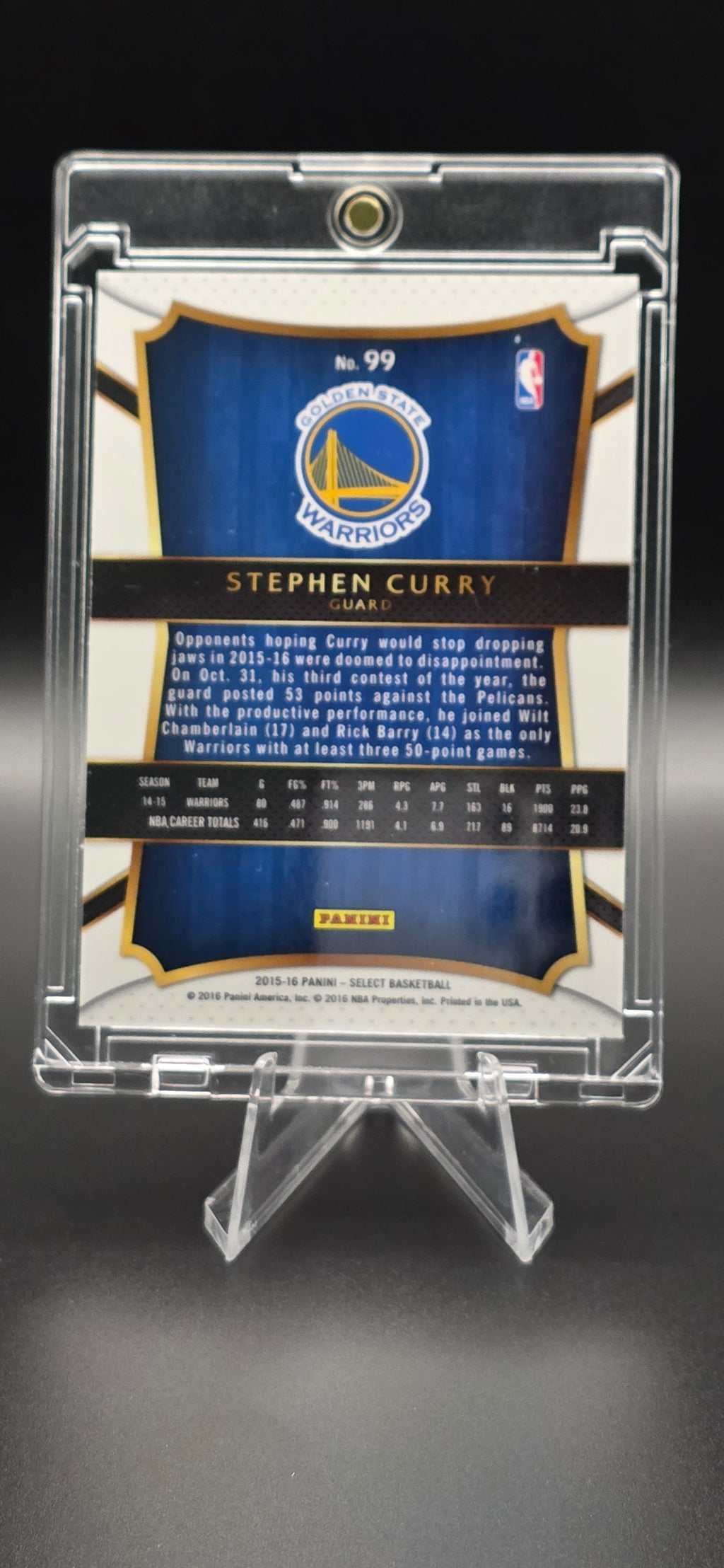 2015-16 Panini Select Prizm - Concourse Stephen Curry #99