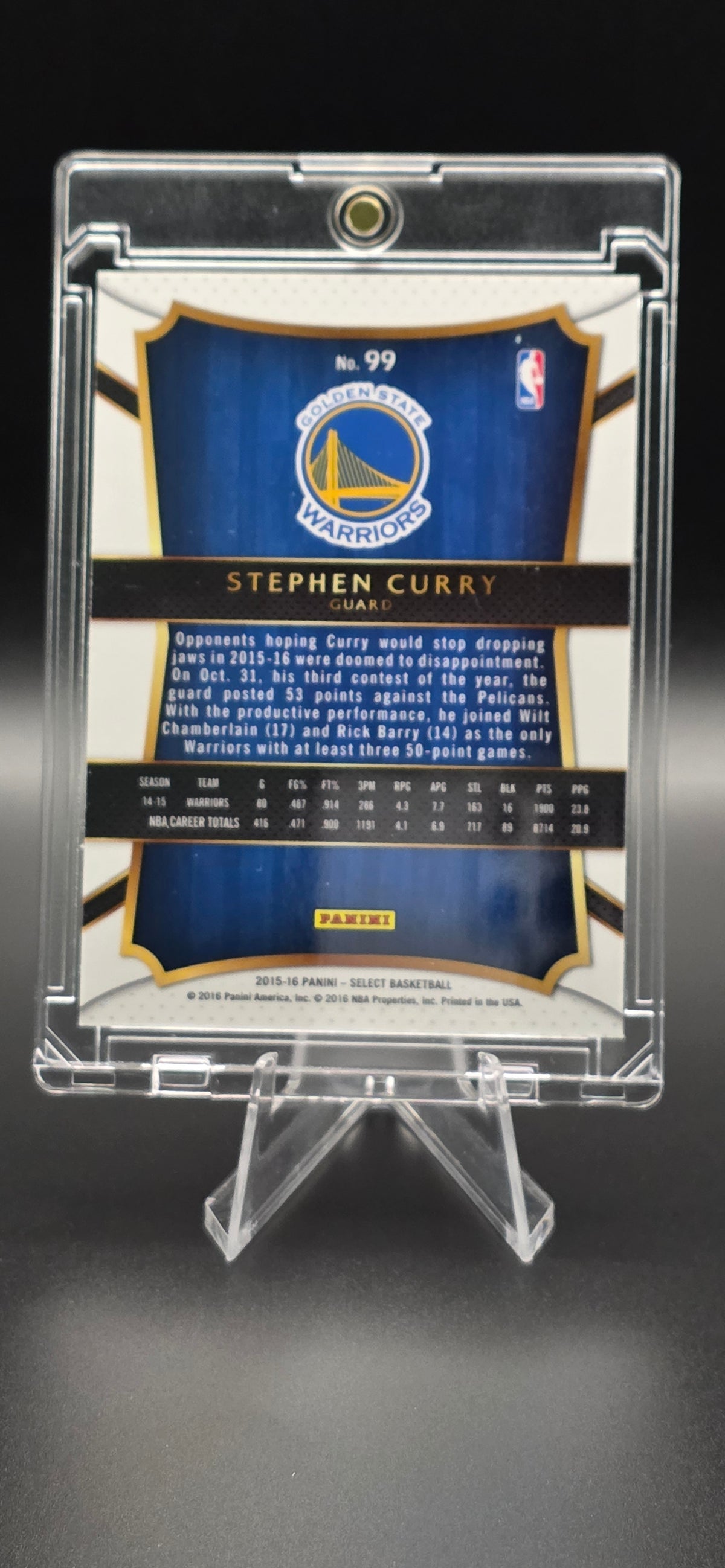 2015-16 Panini Select Prizm - Concourse Stephen Curry #99