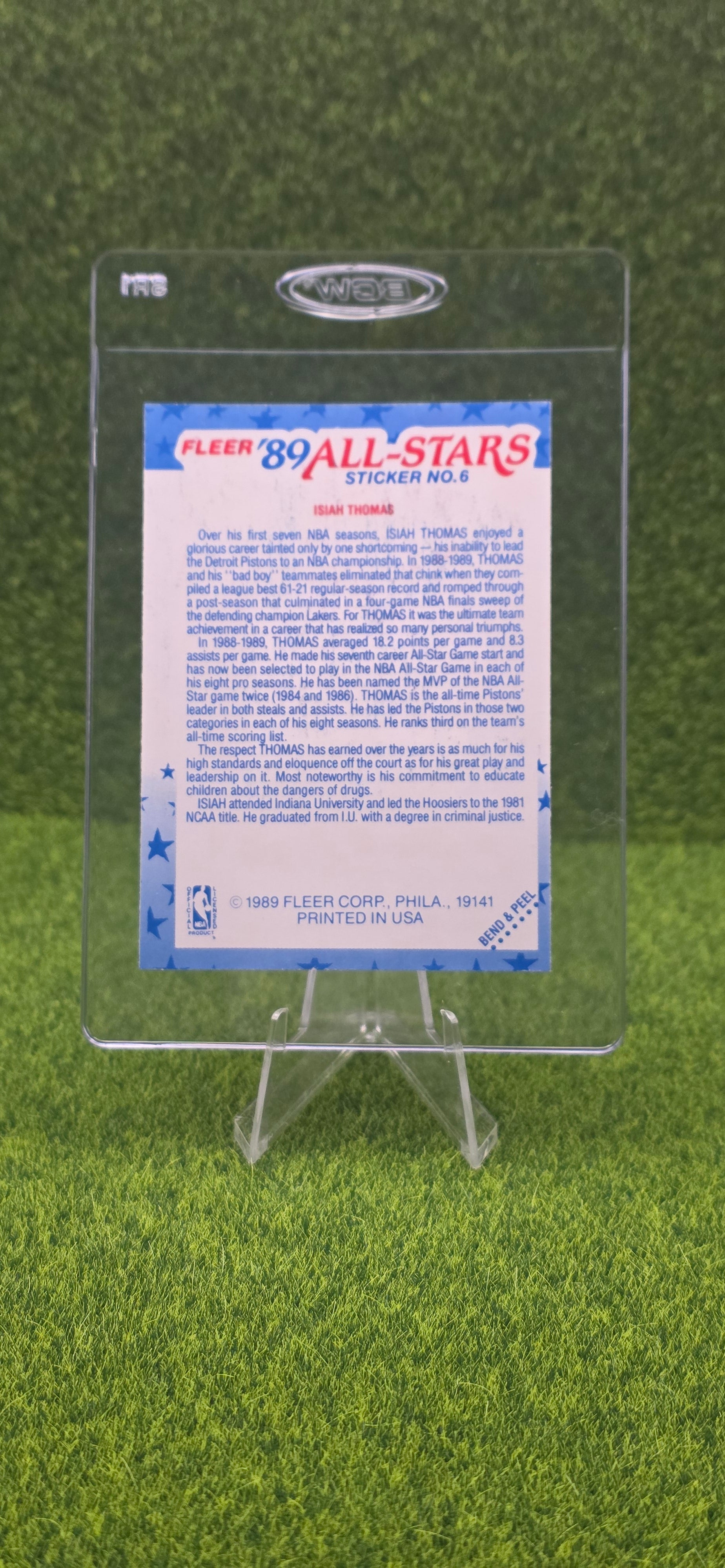 1989-90 Fleer All-Stars Sticker - Isiah Thomas #6