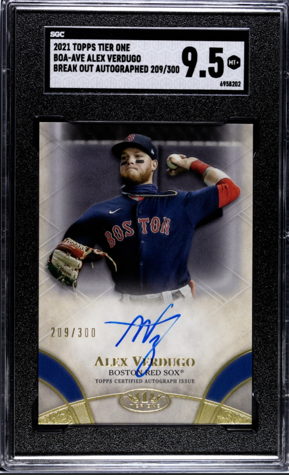 2021 Topps Tier One Alex Verdugo Breakout Autograph #BOA-AVE (209 of 300)