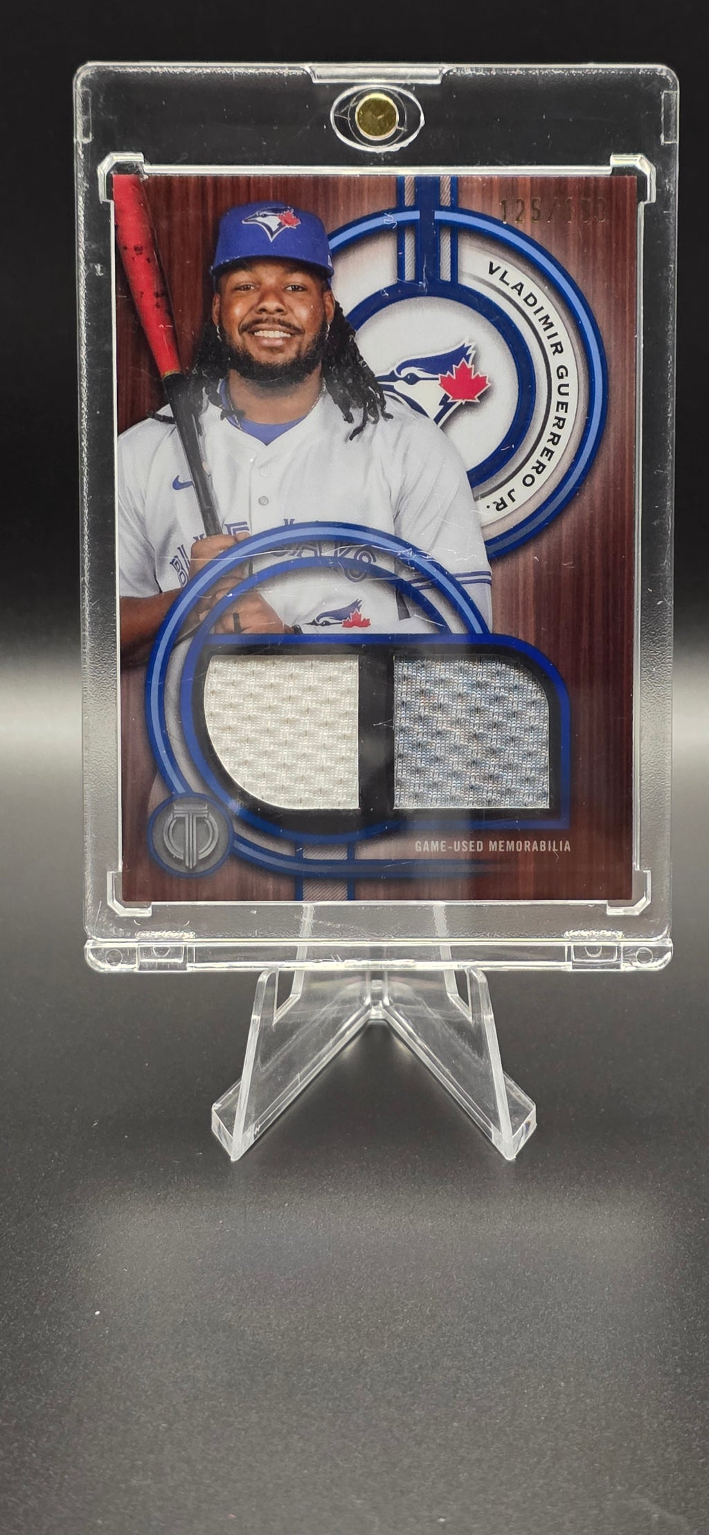 2025 Topps Tribute - Single Player Dual Relics Green - Vladimir Guerrero Jr. #DR-VGJ (125 of 150)