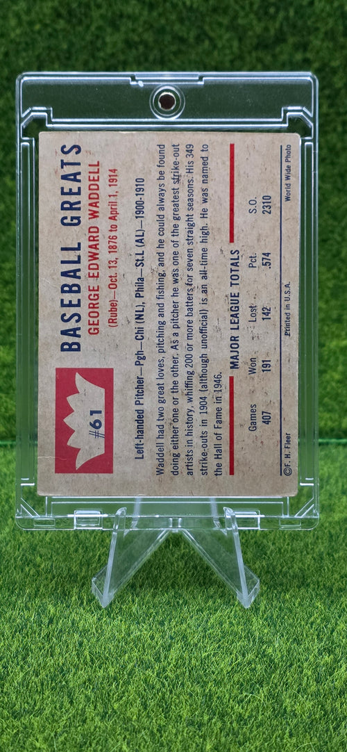 1960 Fleer Baseball Greats Rube Waddell #61