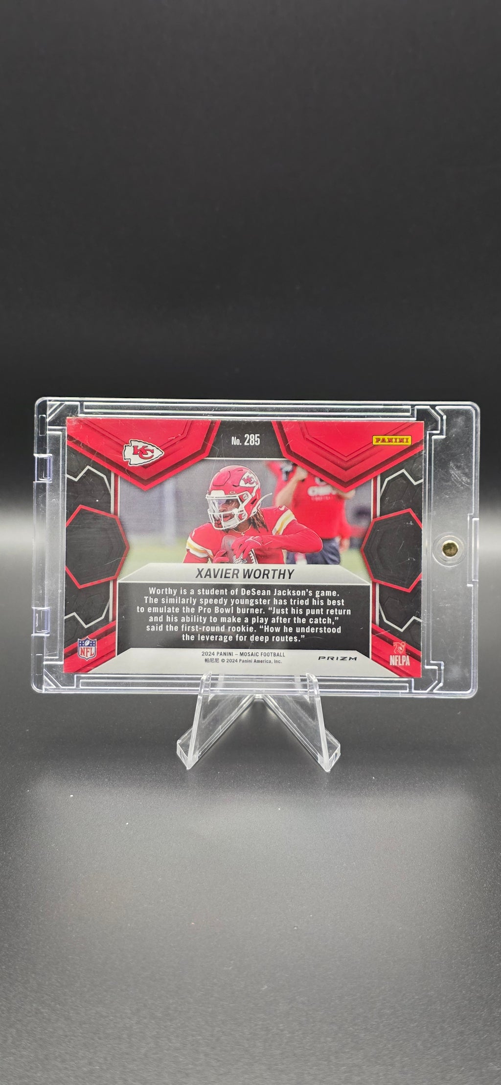2024 Panini NFL Debut Green Mosaic Prizm Xavier Worthy #285 (RC)