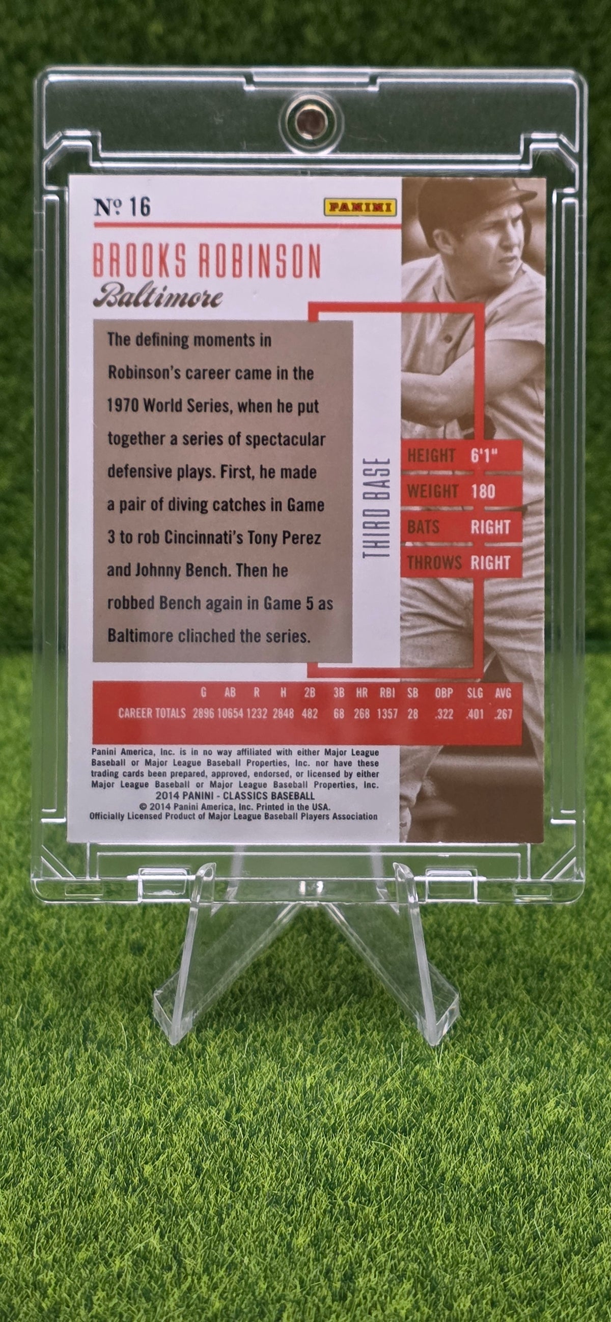 2014 Panini Classics Silver Timeless Tributes - Brooks Robinson #16 (009 of 149)