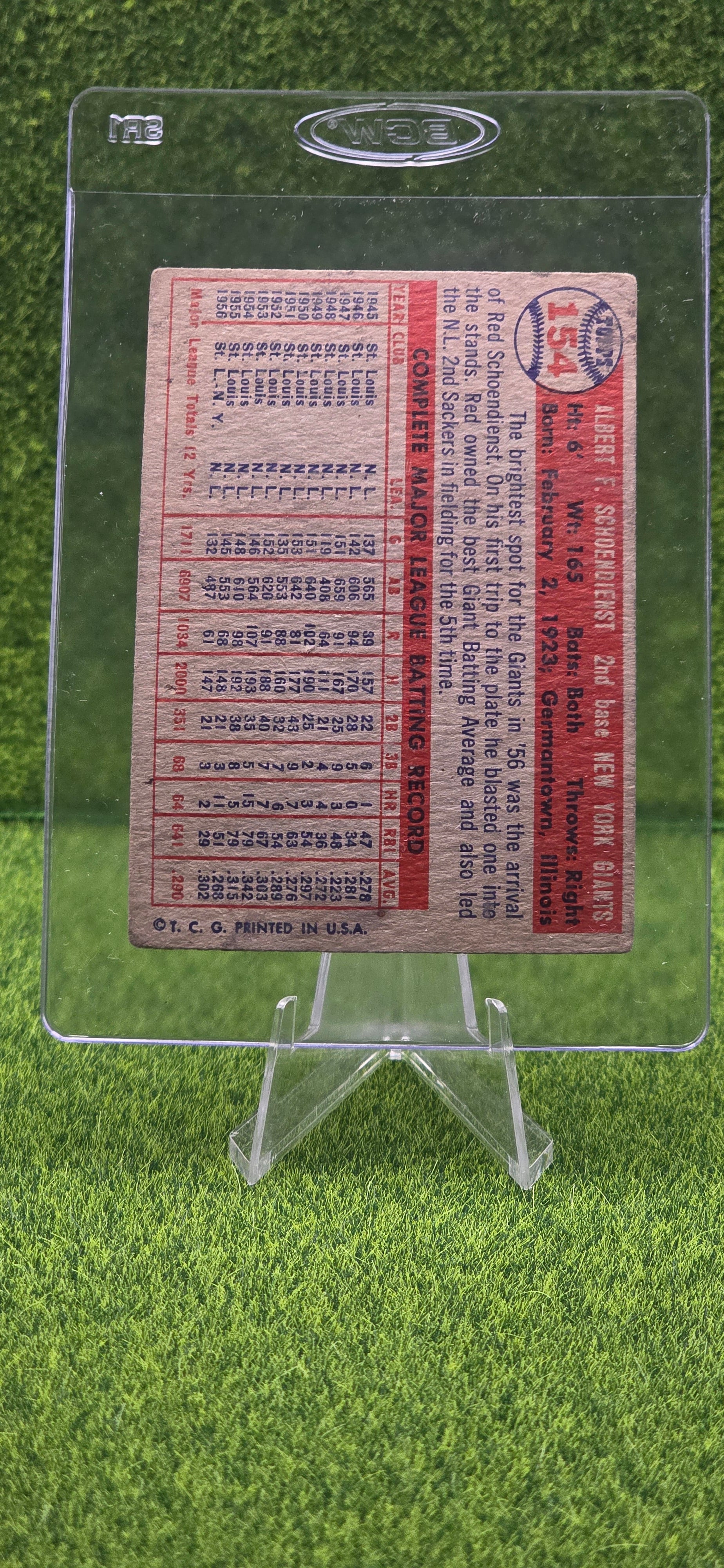 1957 Topps - Red Schoendienst #154